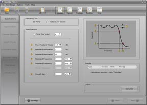 active filter specifications